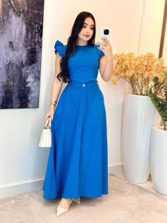 Imagem do 158 - Conjunto saia linho | manga babado