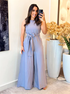 133 - Macacão Pantalona | com cinto - comprar online