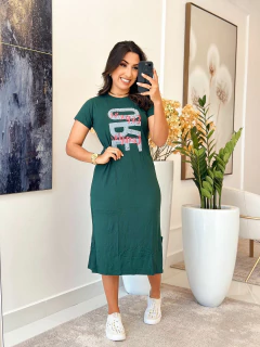 Imagem do 054 - Vestido Malha Fria | com frases