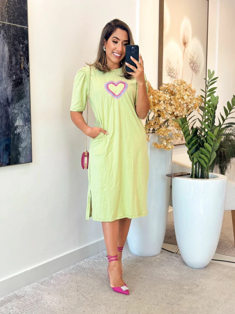 057 - Vestido Algodão | - comprar online