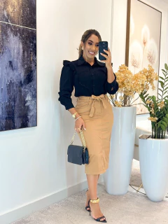 126 - Saia Jeans | com fenda - Boa Forma Atacado