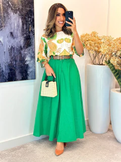 035 - Saia evasê | três botões - Boa Forma Atacado