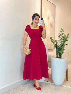 100 - Vestido Linhão | Laço na manga