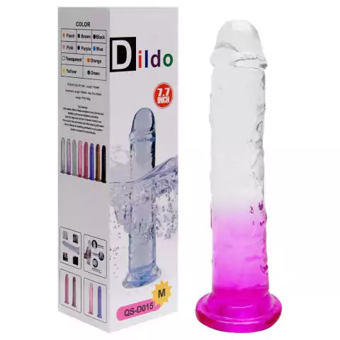 Protese degrade pink 19,5x3,5cm com ventosa