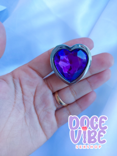 Plug coração roxo P