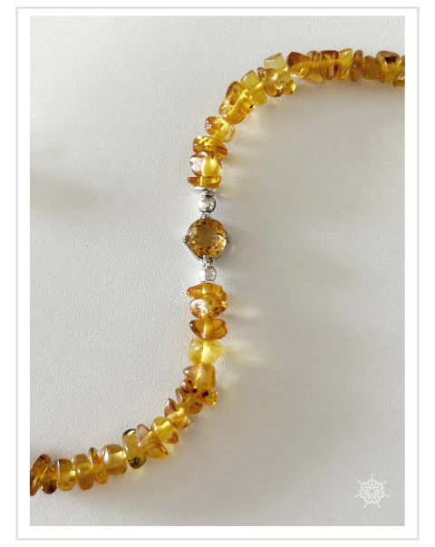 BRACELET QUARTZO CHAMPAGNE & ÂMBAR BÁLTICO - comprar online