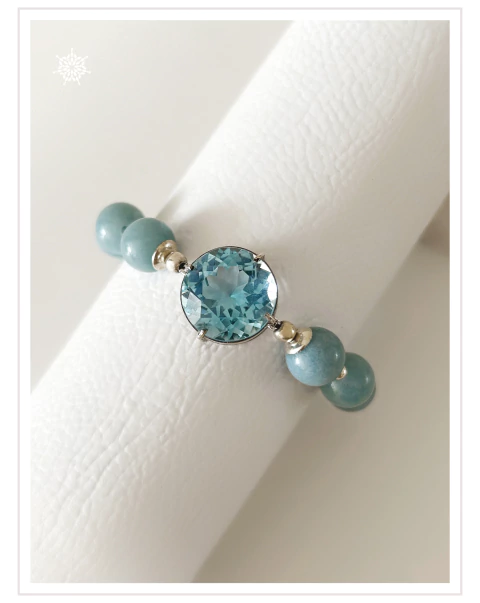 BRACELET TOPÁZIO SKY & QUARTZO AZUL - comprar online