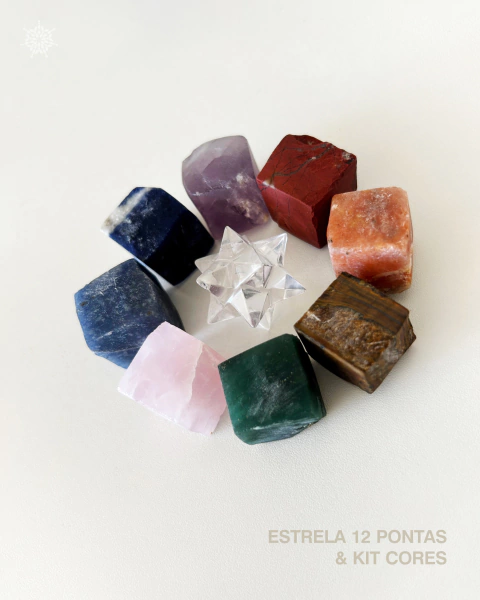 ESTRELA 12 PONTAS & KIT CORES CHAKRAS - comprar online