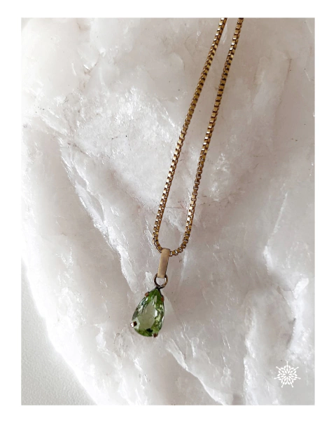 TURMALINA VERDE | Ouro 18k