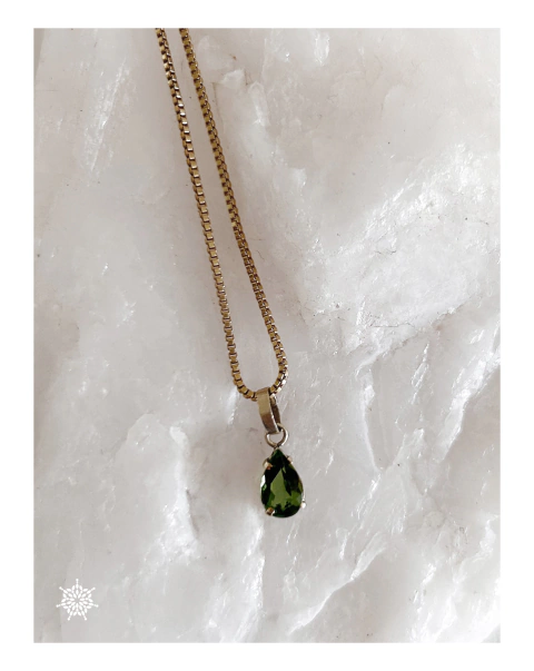 TURMALINA VERDE | Ouro 18k