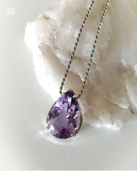 PENDANT AMETISTA ROSE D'FRANCE