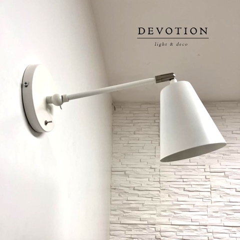 Velador de pared Blanco Petit con interruptor de encendido y multiples movimientos.