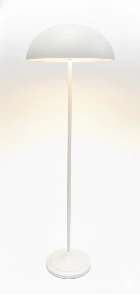 Lámpara de pie con media esfera color blanco microtexturado 3 luces - comprar online