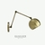Aplique de pared en dorado viejo con movimientos verticales en tres sectores y pantalla media esfera - comprar online