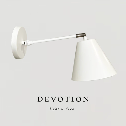 Velador de pared Blanco con interruptor de encendido y multiples movimientos.