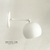 Aplique de pared blanco MINI múltiples movimientos verticales en 2 sectores pantalla media esfera