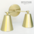 Aplique de pared modelo MINI de 2 luces dorado mate con movimientos en las pantallas en internet