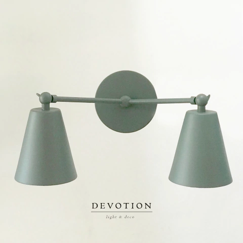 Aplique de pared de 2 luces verde inglés modelo Petit - comprar online