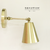 Aplique de pared dorado mate MINI múltiples movimientos verticales en 2 sectores y pantalla Petit