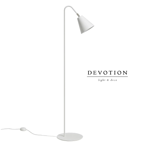 Lámpara de pie con movimientos en la pantalla blanco microtexturado - comprar online