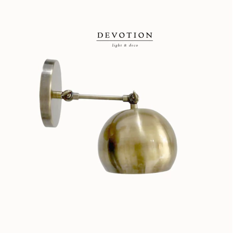 Aplique de pared dorado viejo Modelo Mini con movimientos verticales en dos sectores. - comprar online