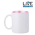 Caneca Cerâmica Braca p/ Sublimação Interno Metalizado Rose 325ml