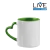 Imagem do Caneca Cerâmica Branca p/ Sublimação 325ml Alça Coração e Interno