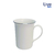 Caneca Porcelana p/ Sublimação Branco Apolo Borda Prata 295ml