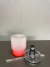 COPO VIDRO - 400 ML - FOSCO C/ TAMPA ACRILICO - DEGRADE VERMELHO - comprar online