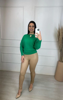 Blusa Manga Ampla Modal Milu Verde na internet