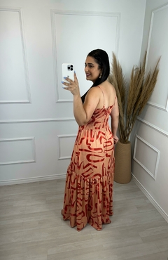 Vestido Laguna Estampado Terracota - comprar online