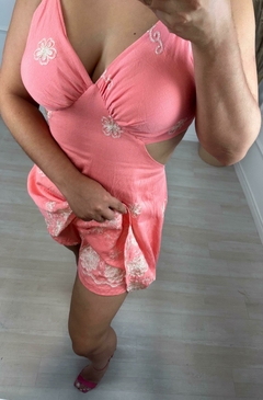 Vestido Macaquinho Kelen Rosa 4645 - AUTHENTIC STORE LTDA