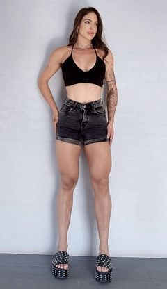 Shorts Estonado Debora Preto - loja online