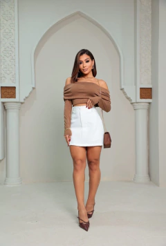 Shorts Saia Alfaiataria Mayla Off - loja online