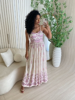 Vestido Floral Poliana Roxo na internet