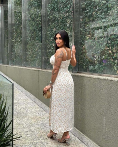 Vestido Midi Camponesa Luiza Off - loja online