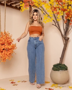 Calça Jeans Marmorizada Wide Leg - AUTHENTIC STORE LTDA
