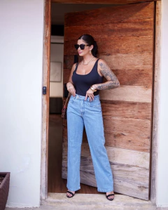 Imagem do Calça Wide Leg Camila Jeans Claro