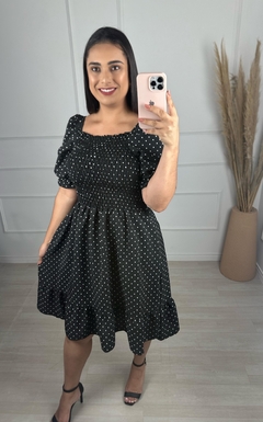 Imagem do Vestido Juliete Estampado Preto
