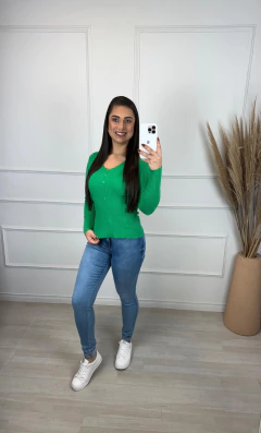 Blusa Modal Regiane Verde Bandeira - loja online