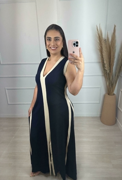 Vestido Malha Solange Azul Marinho - loja online