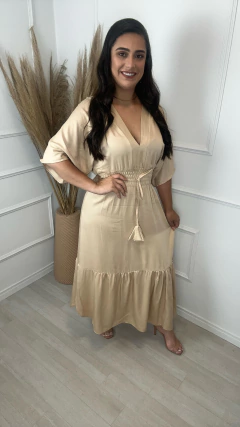 Vestido Kaftan Tamires Nude na internet