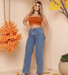 Imagem do Calça Jeans Marmorizada Wide Leg