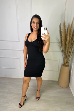 Vestido Curto Canelado Veneza - AUTHENTIC STORE LTDA