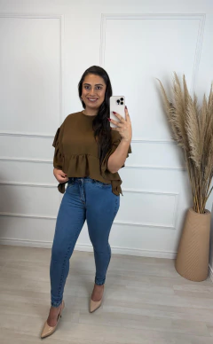 Blusa Bata Rachel Marrom - loja online