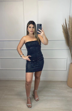 Vestido Tomara Que Caia Brilho Preto - AUTHENTIC STORE LTDA