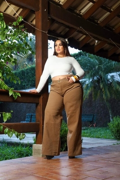 Calça Jeans Wide Plus Marilia Capuccino - AUTHENTIC STORE LTDA