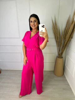 Macacao Pantalona Munique 1151 Pink - comprar online