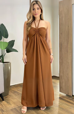 Vestido Longo Zaya Caramelo - comprar online