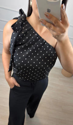 Blusa Manga Nula Poá Preto - AUTHENTIC STORE LTDA